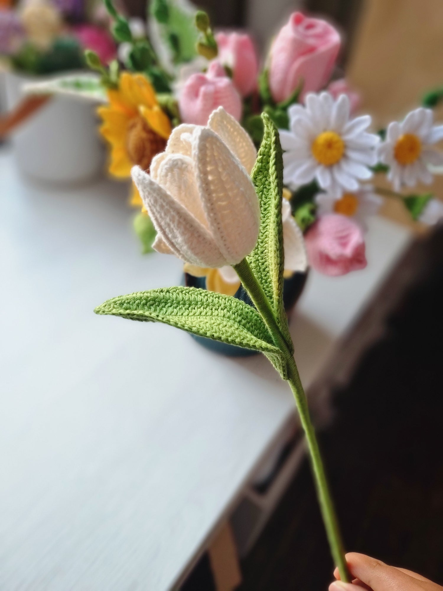 Talleres de flores tejidas