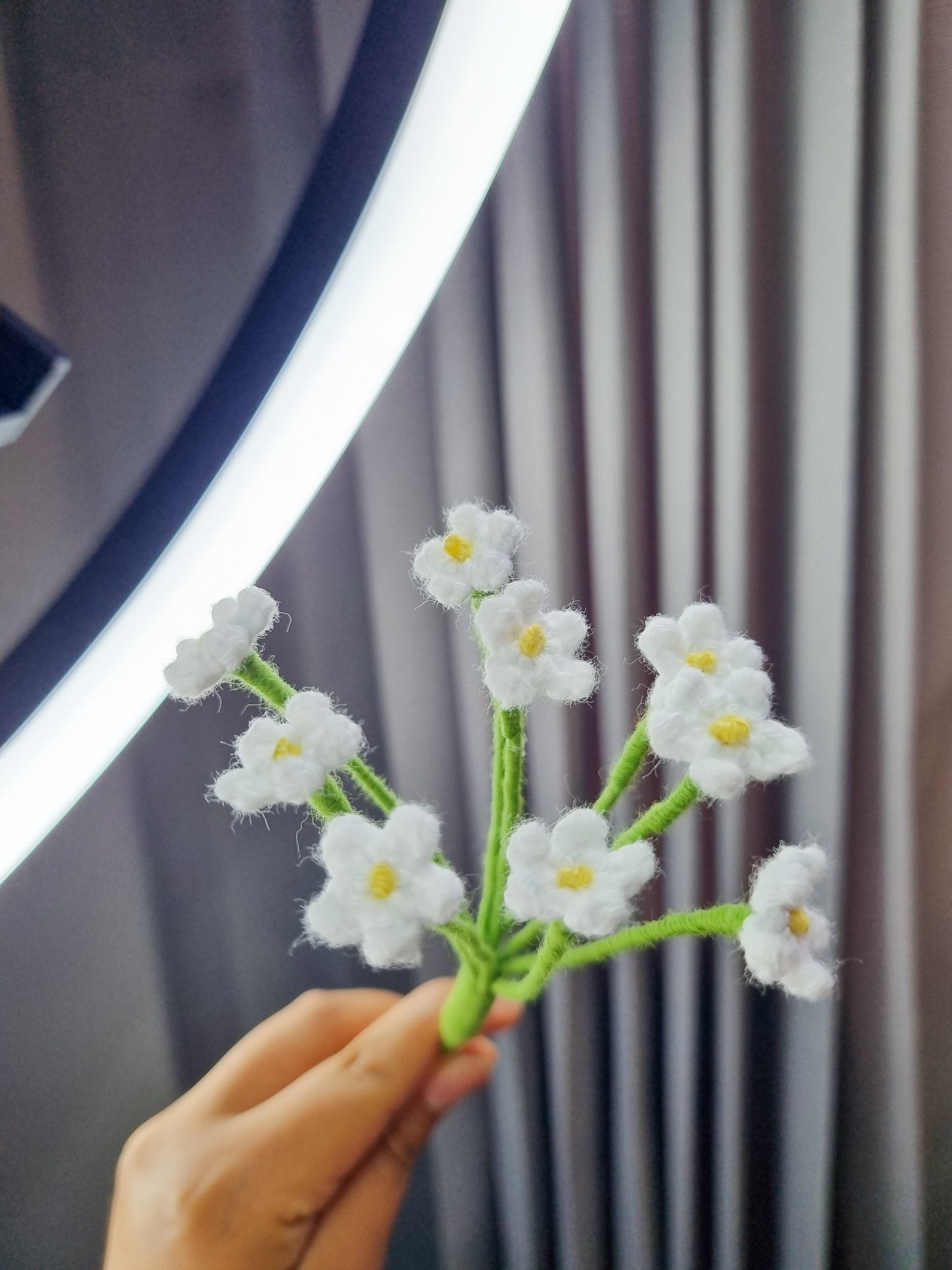 flores nube tejida