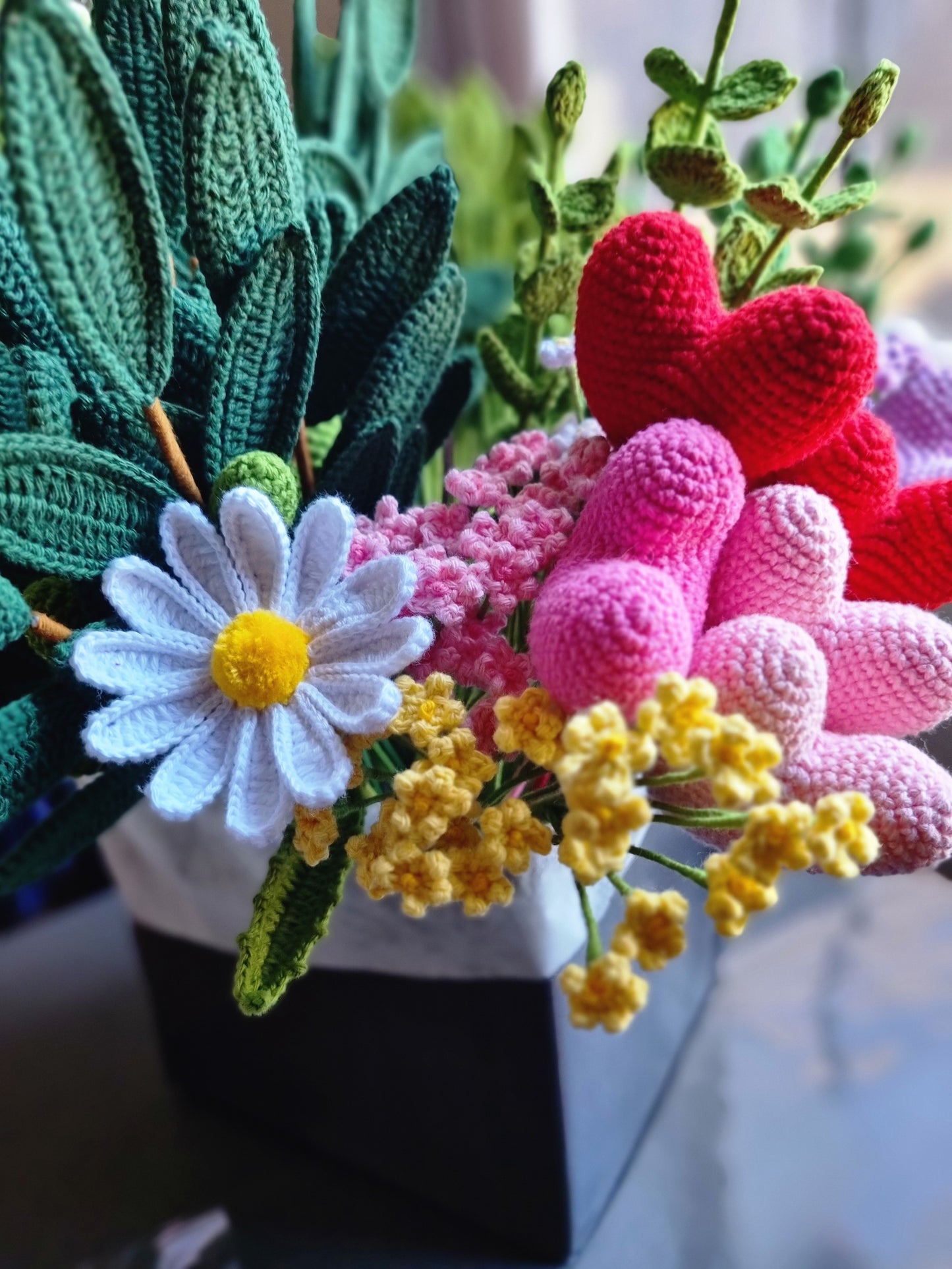 flores nube tejida