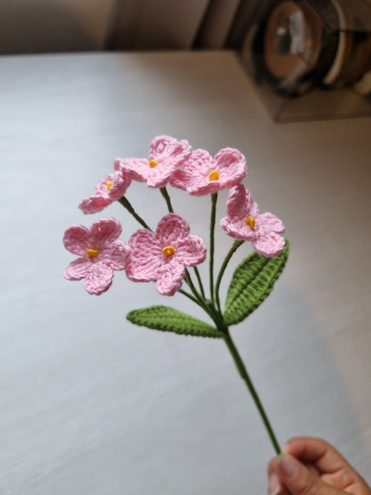 Flores No Me Olvides Tejida