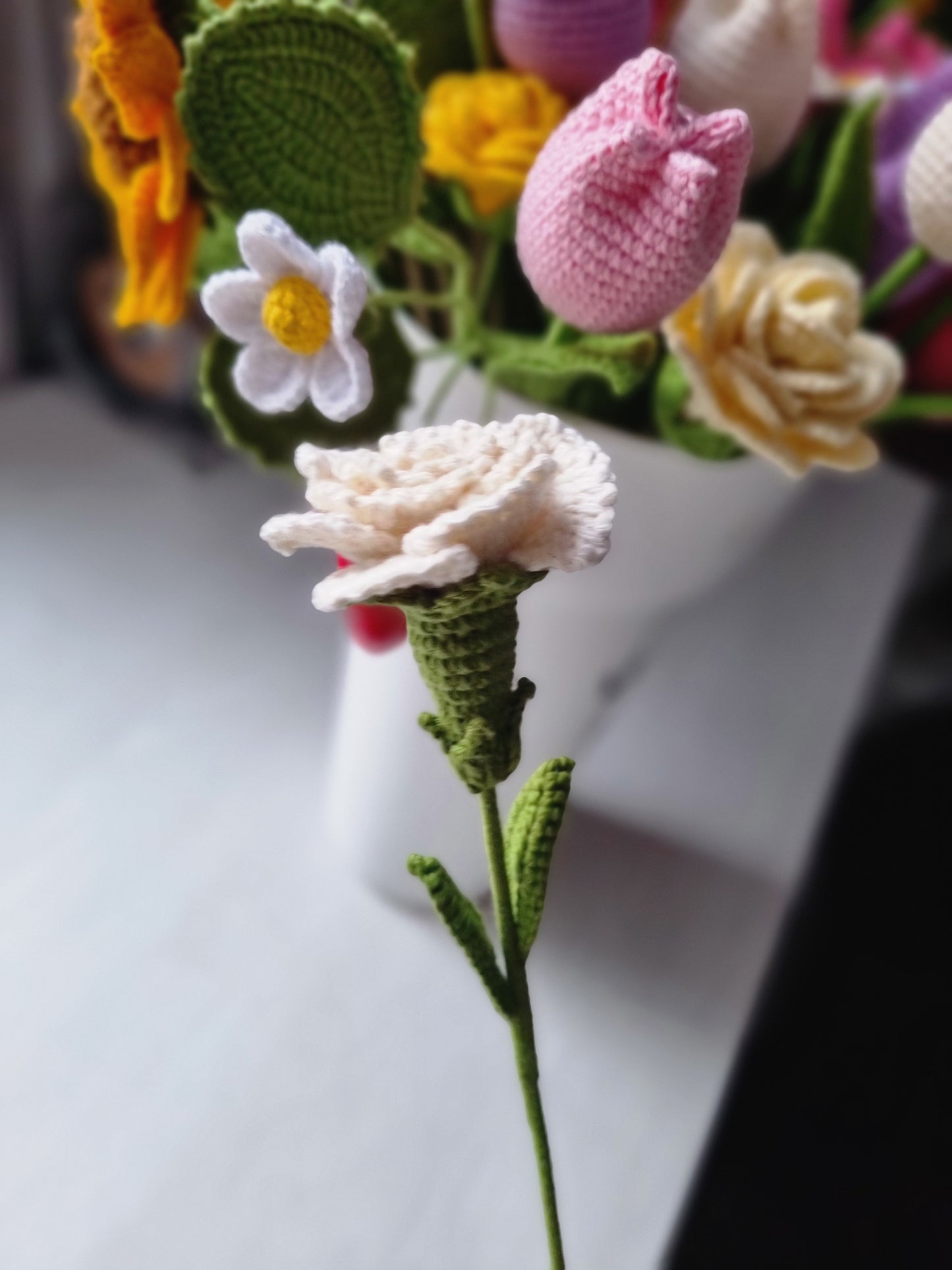 Clavel pétalo tejido