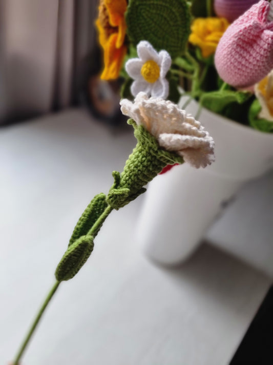 Clavel pétalo tejido