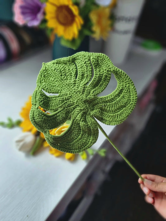 Hoja Monstera Tejida